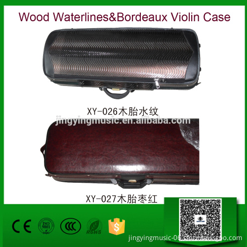 Wood Waterlines&Bordeaux Violin Case